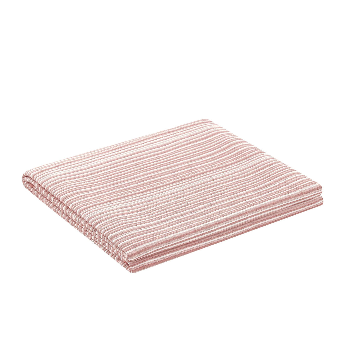 Velmora™ Essentials Full/Queen Stripe Quilt, Red Rust Coverlet, Lightweight & Reversible Bedding