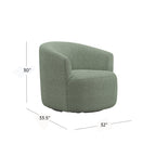 Velmora™ Boucle Swivel Accent Chair, Olive