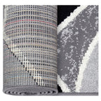 Velmora™ Block Polypropylene Rug, 4'11" x 7', Black