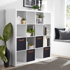 Velmora™ 16 Cube Storage Organizer, White Texture