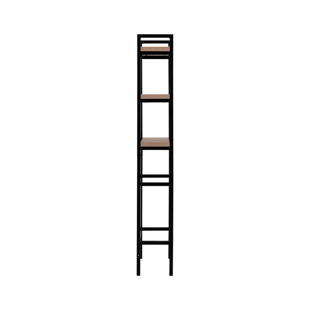 Velmora™ Jace 3-Shelf over-the-Toilet Storage Shelf with Black Frame and Oak Shelves