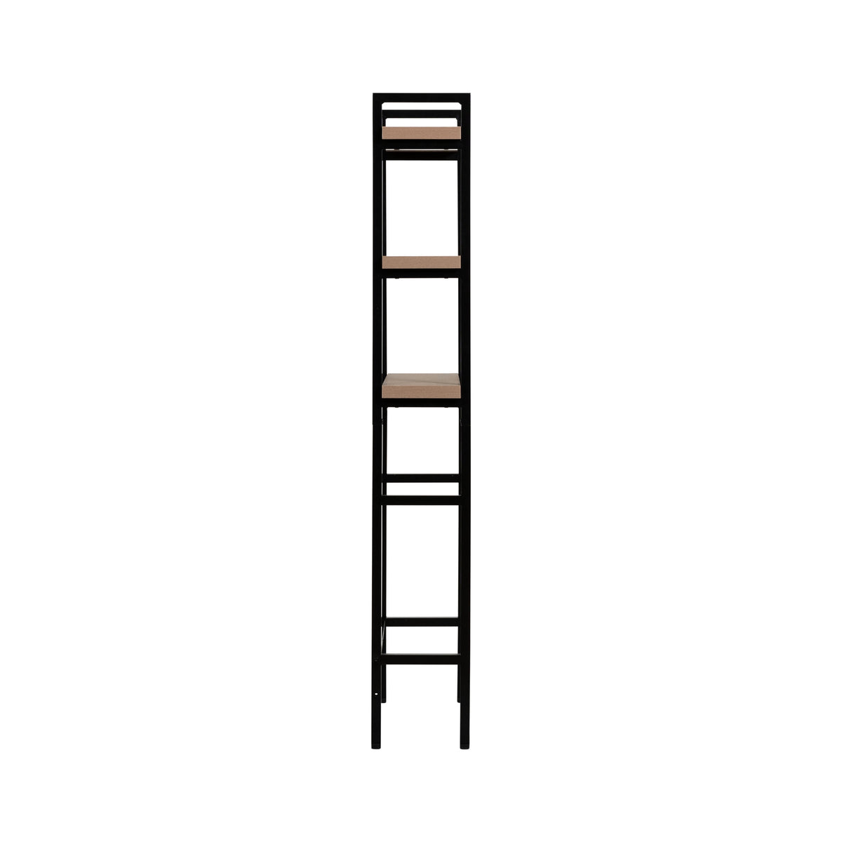 Velmora™ Jace 3-Shelf over-the-Toilet Storage Shelf with Black Frame and Oak Shelves