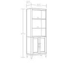 Velmora™ Springwood Bookcase with Doors, Light Honey Finish