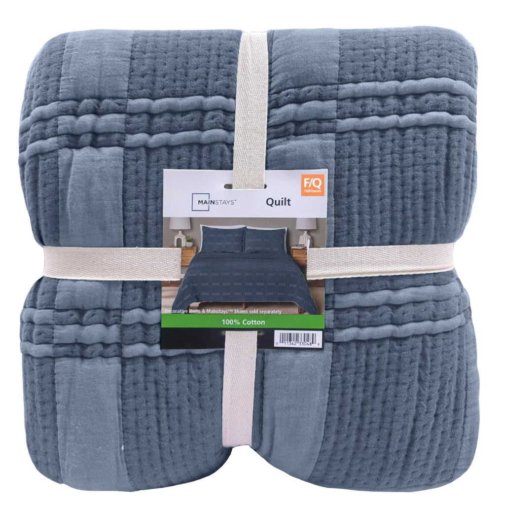 Velmora™ Cloud Matelasse Quilt, Washed Indigo, Full/Queen