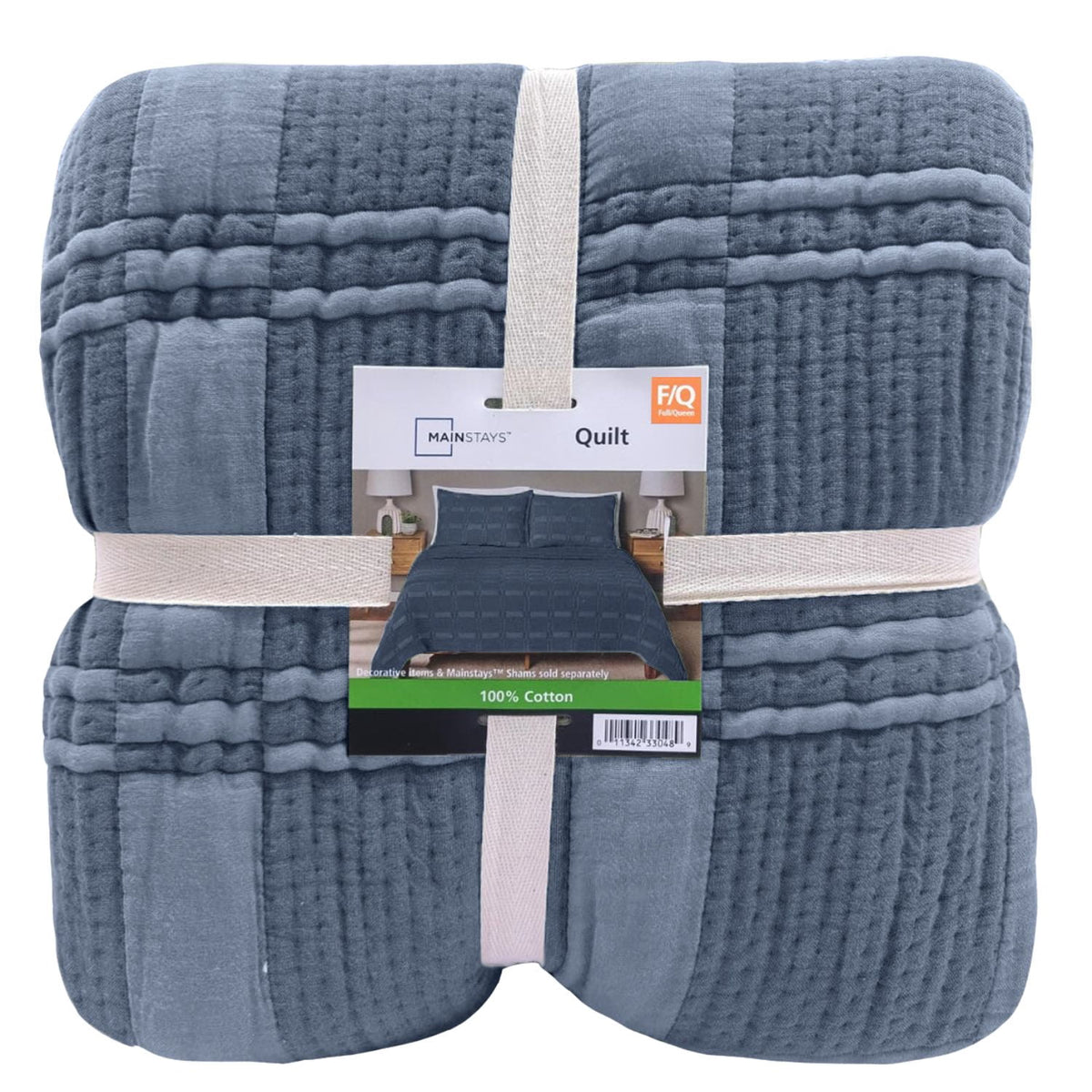 Velmora™ Cloud Matelasse Quilt, Washed Indigo, Full/Queen
