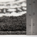 Velmora™ 9'X12' Charcoal Gray Medallion Shag Indoor Area Rug