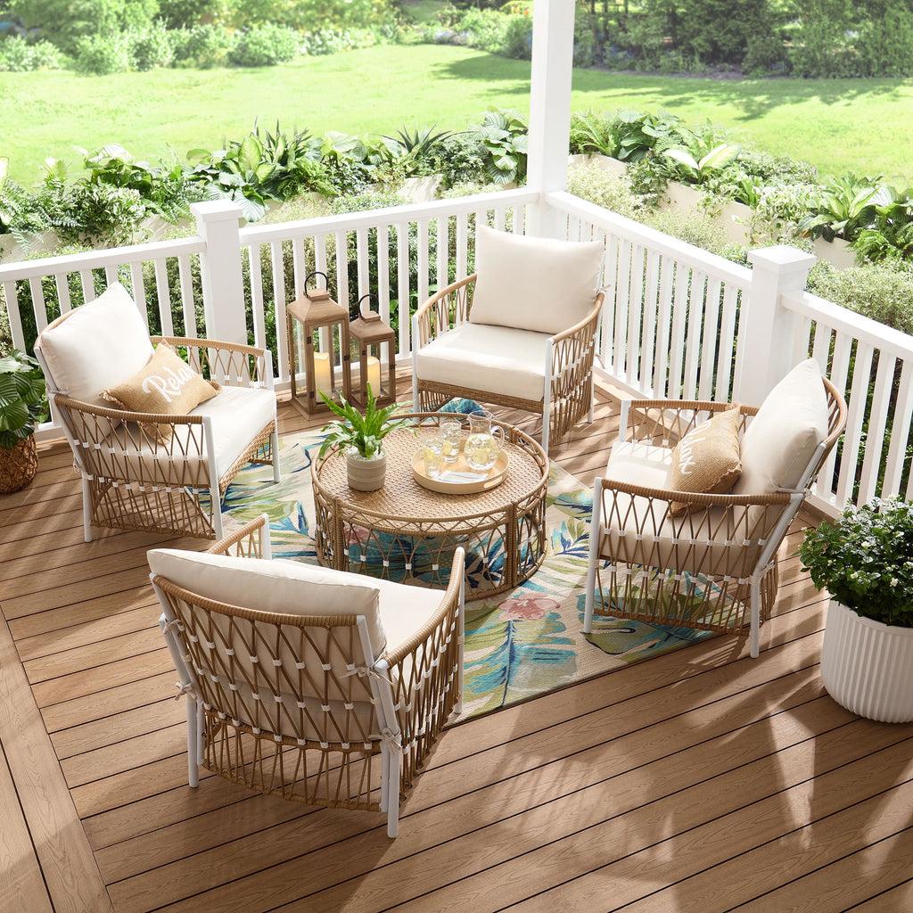 Velmora™ Lilah 2-Pack Outdoor Wicker Lounge Chairs, White