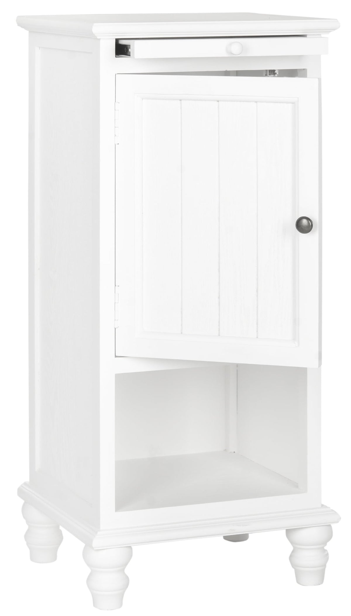 Velmora™ Jezabel One Cabinet End Table w/ Pull Out Tray, White