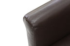 Velmora™ Faux Leather Bucket Accent Chair, Brown
