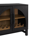 Velmora™ Juliet Arch Door Kitchen Console, Black Finish