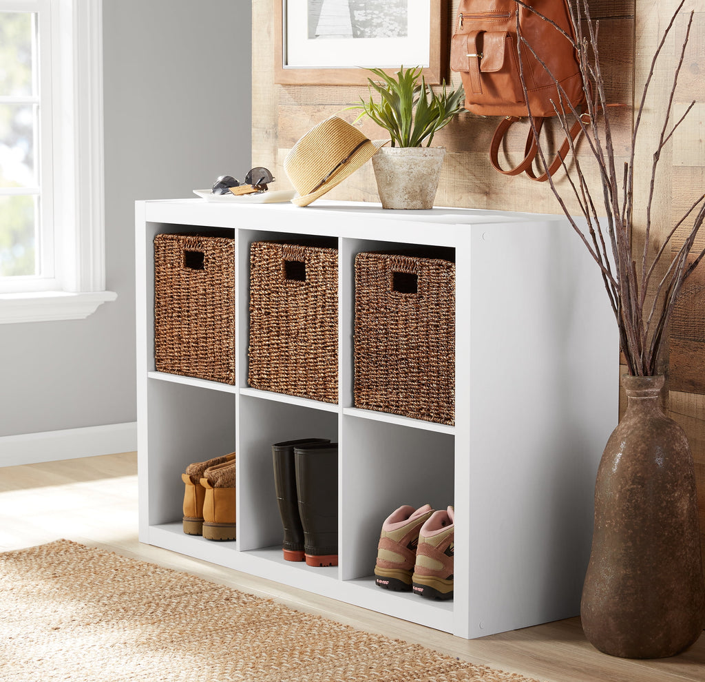 Velmora™ 6 Cube Storage Organizer, White Texture