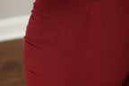 Velmora™ Microfiber Tub Accent Chair, Berry Red