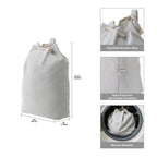 Velmora™ (2 pack) Polyester and Cotton Canvas Laundry Bag, Gray, 15 in W x 7 in D x 24.5 in H