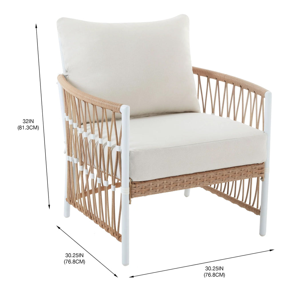 Velmora™ Lilah 2-Pack Outdoor Wicker Lounge Chairs, White