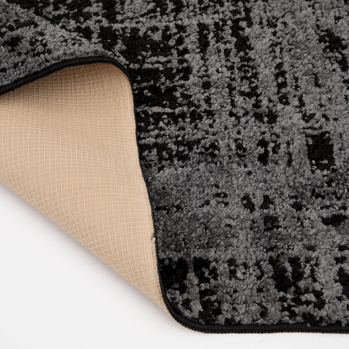 Velmora™ 60"x79" Black and Gray Abstract Indoor Area Rug