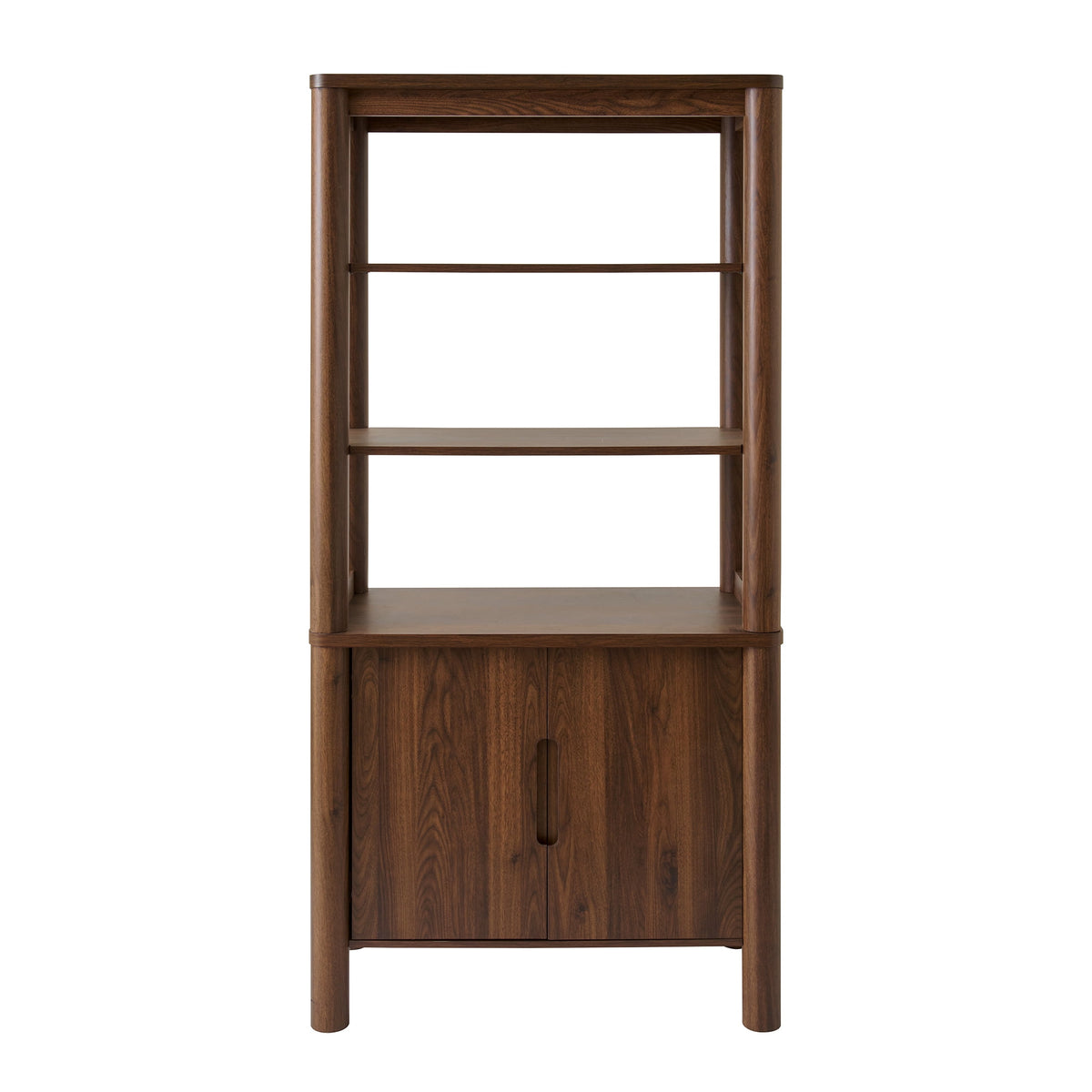 Velmora™ Adlin Bookcase with Doors, Walnut Finish