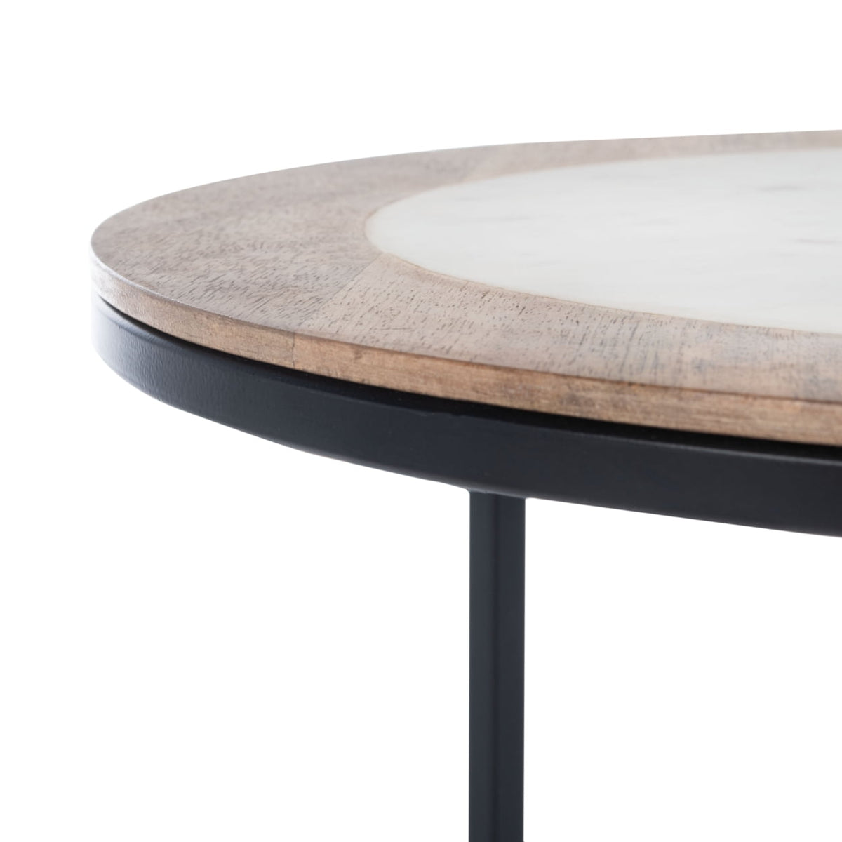 Velmora™ Gemma Modern Abstract Agate Corner Side Table, White Marble