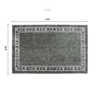 Velmora™ Green Bordered Tufted Washable Area Rug, 5 ft x 7 ft
