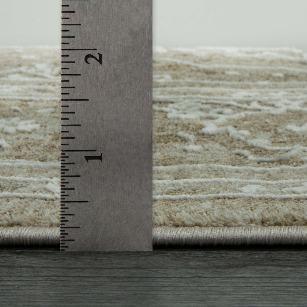 Velmora™ Traditional Plush Beige Medallion Indoor Area Rug, 7' 9" x 10'
