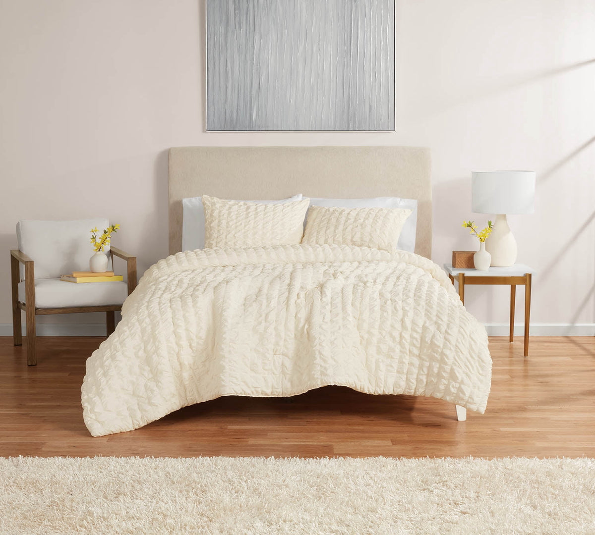 Velmora™ Full/Queen Comforter Set, All-Season, 3-Piece, Pink