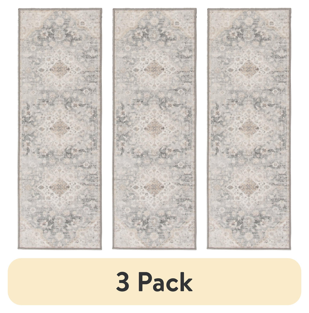 Velmora™ (3 pack) 20" x 60" Persian Medallion Indoor Runner Rug
