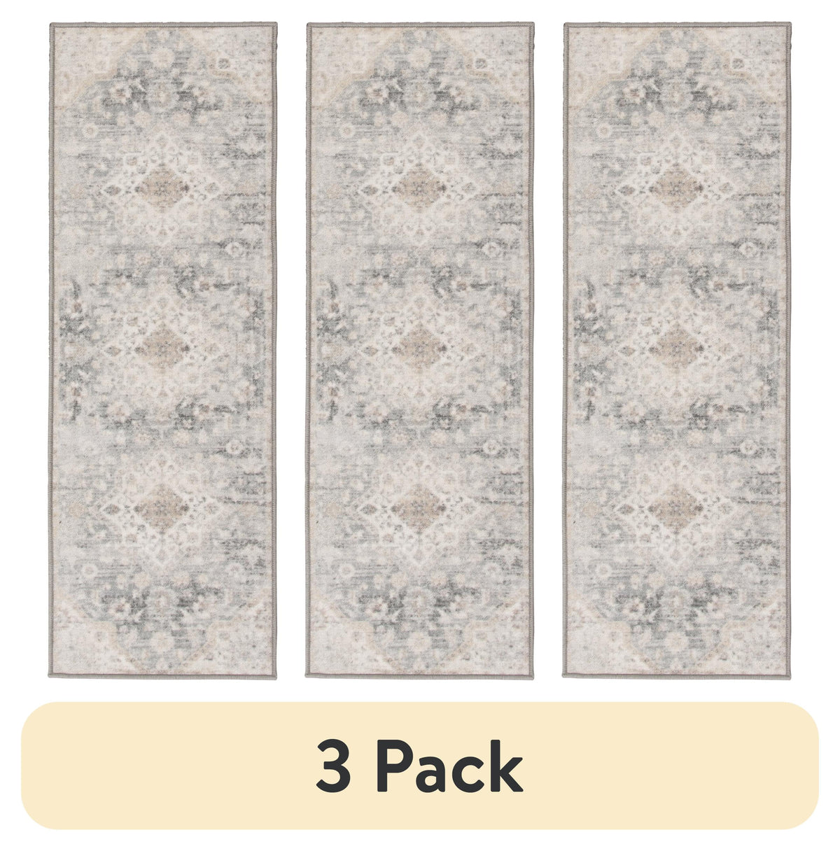 Velmora™ (3 pack) 20" x 60" Persian Medallion Indoor Runner Rug