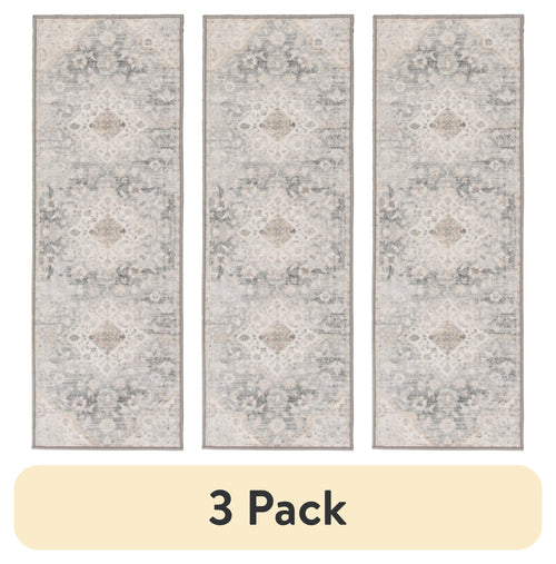 Velmora™ (3 pack) 20" x 60" Persian Medallion Indoor Runner Rug