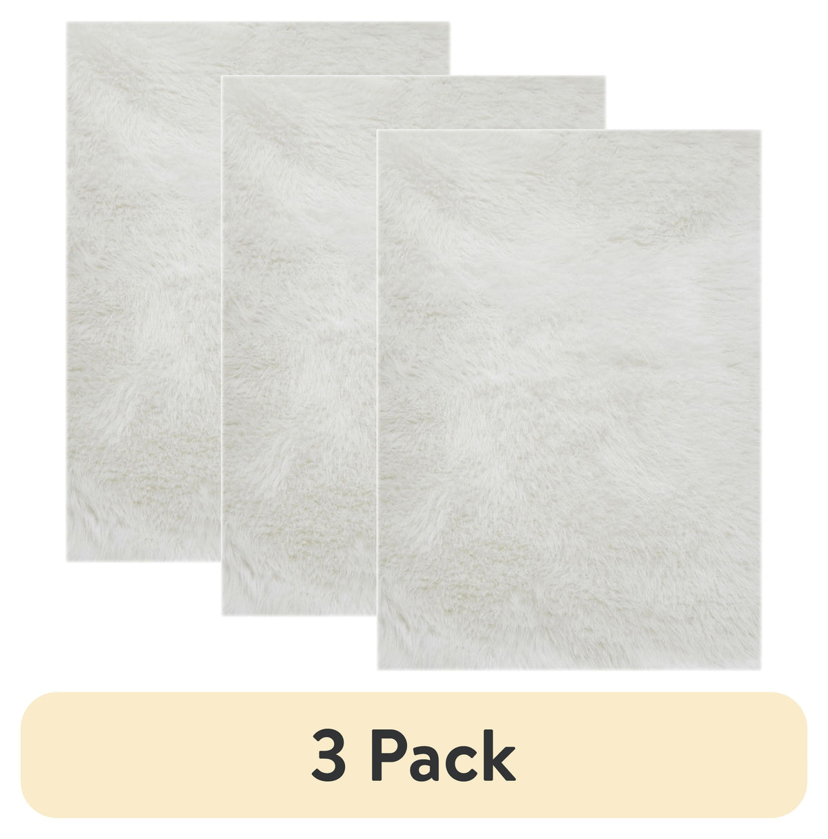 Velmora™ Grey Faux Fur Area Rug, Non-Skid, 30 in x 46 in