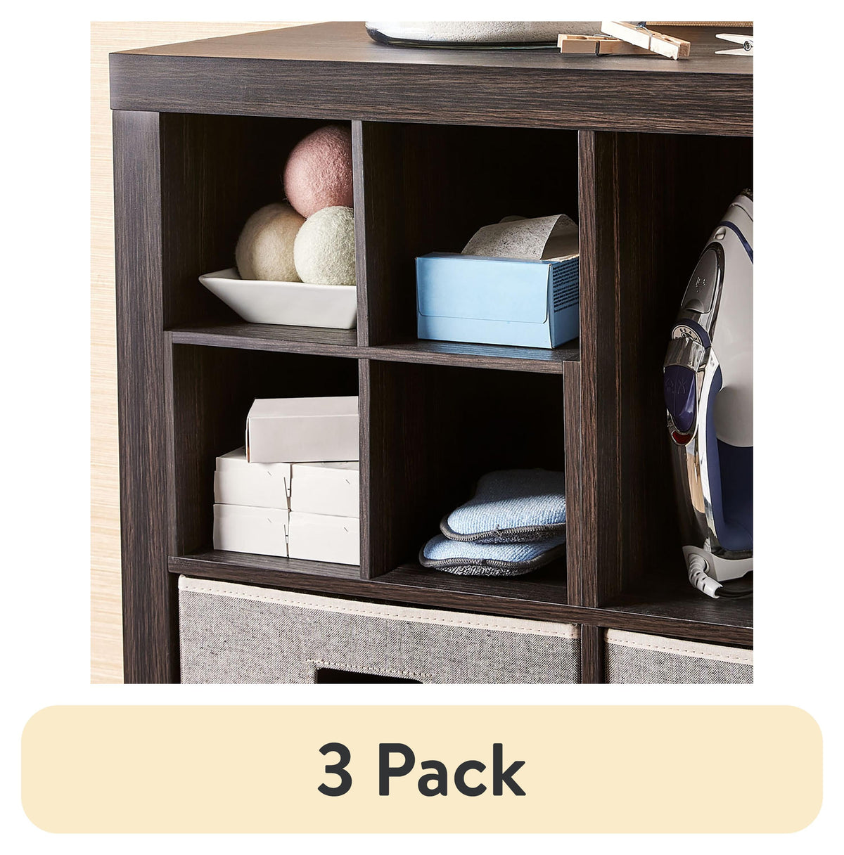 Velmora™ (4 pack) Quad Shelf Insert for Cube Organizers, White Texture