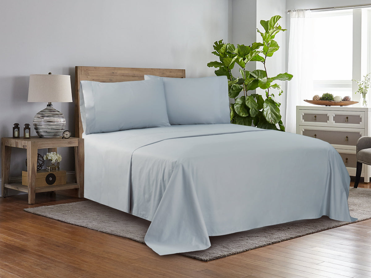Velmora™ 300 Thread Count Easy Care Sheet Set, Full, Blue Cove