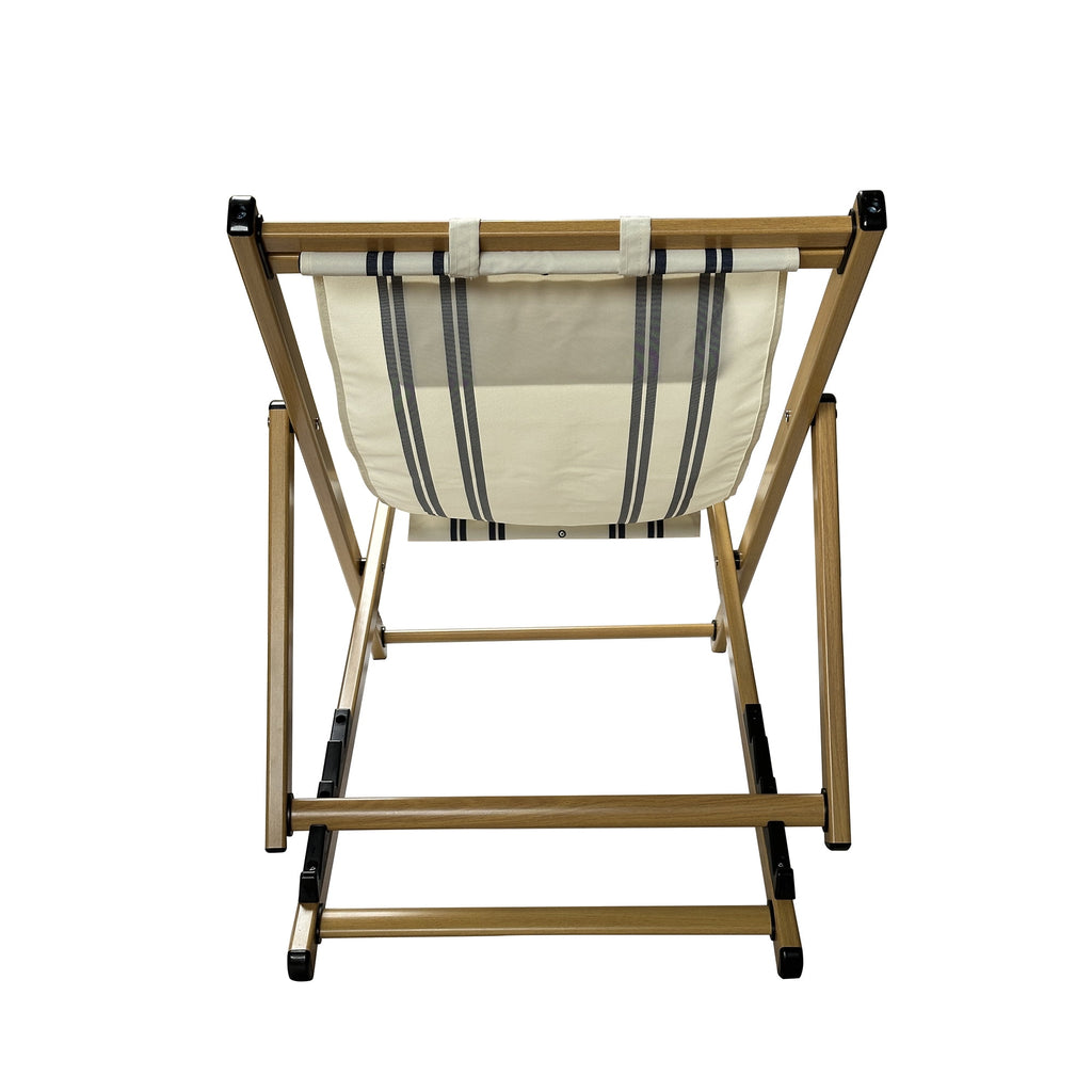 Velmora™ (2 pack) Resort Sling Fabric Chair, Beige & Blue Stripe