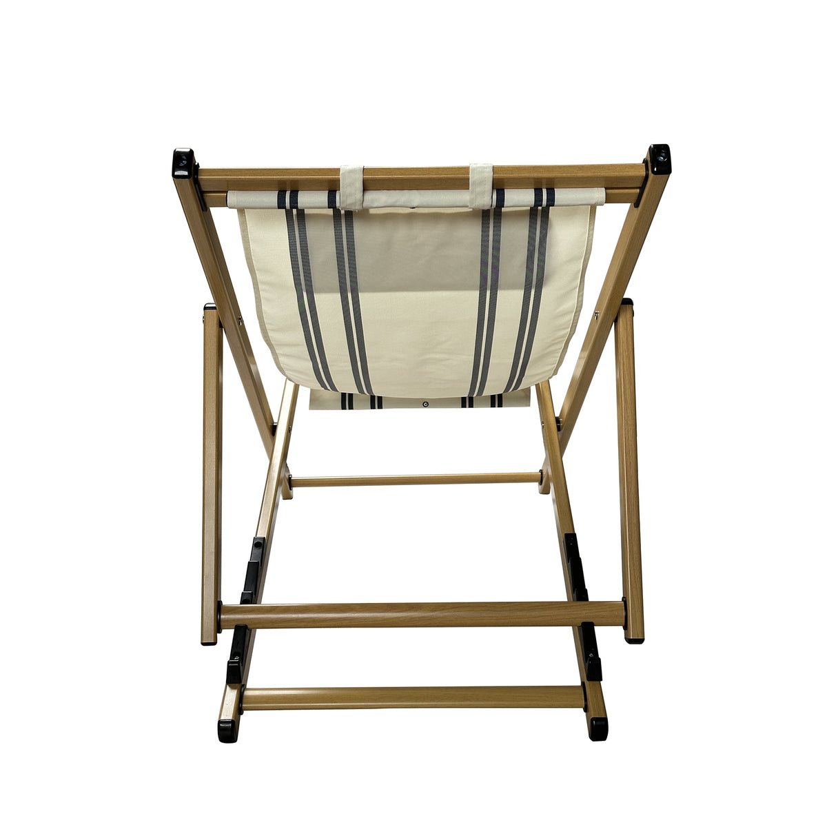 Velmora™ (2 pack) Resort Sling Fabric Chair, Beige & Blue Stripe