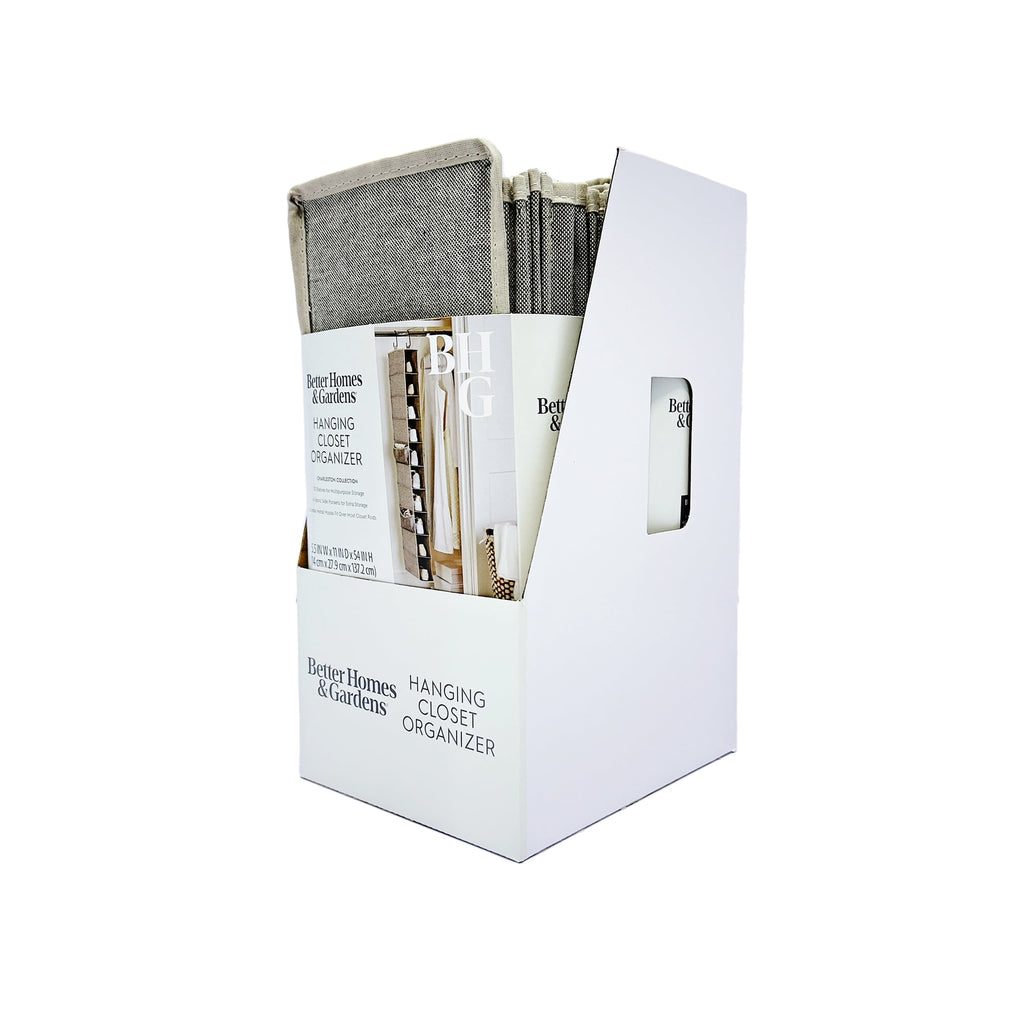 Velmora™ (2 pack) Gray 10-Shelf Hanging Closet Organizer with Side Pockets