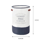 Velmora™ (2 pack) Ivory/Grey Canvas Laundry Hamper, 16 in x 25 in