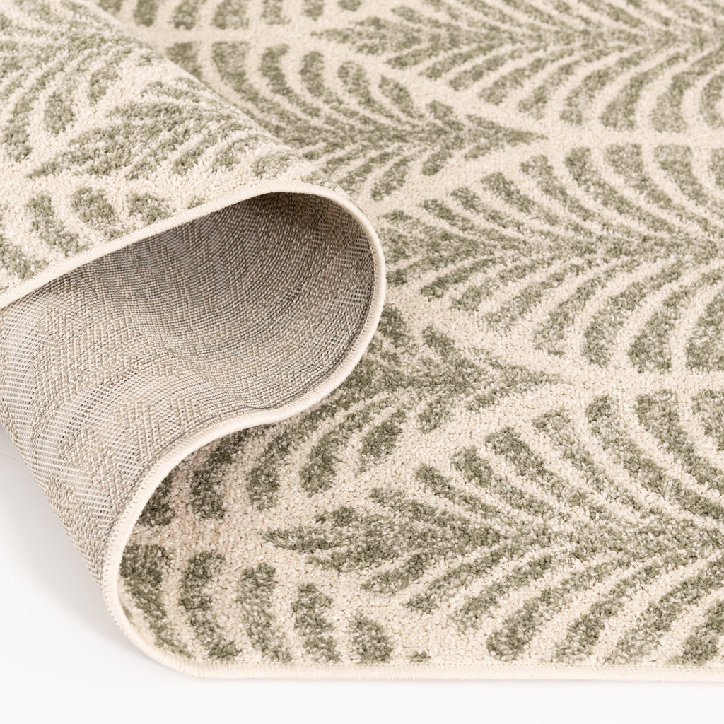 Velmora™ Palm Leaf Indoor Area Rug, Green/Ivory, 5 ft x 7 ft