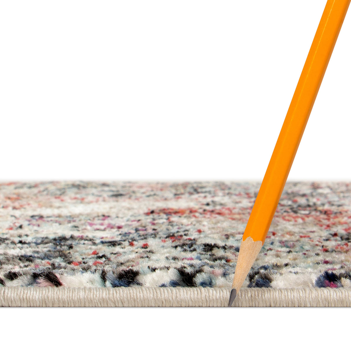 Velmora™ Modern Morgana Multi-Color 5 ft x 7 ft Olefin Area Rug with Frieze Accents