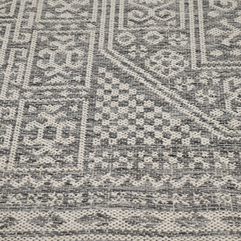 Velmora™ 8 ft 5 in x 13 ft Grey Medallion Outdoor Area Rug