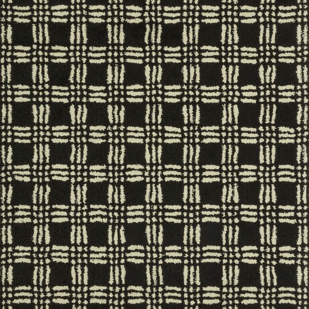 Velmora™ Transitional Grid Plaid Black Indoor Area Rug, 5 ft x 7 ft