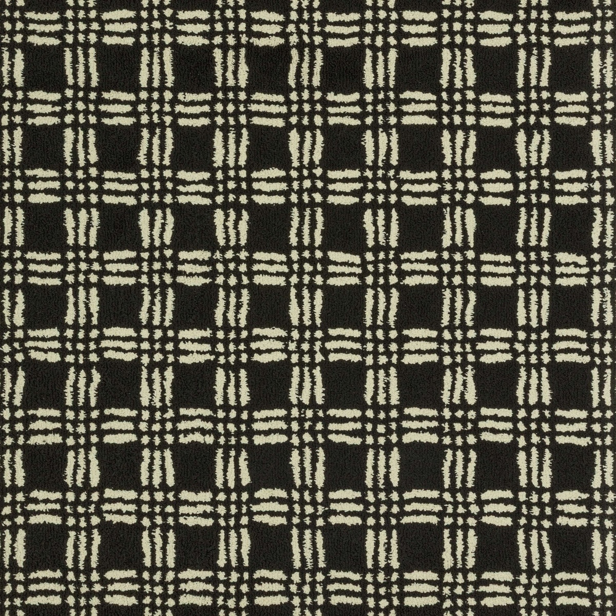 Velmora™ Transitional Grid Plaid Black Indoor Area Rug, 5 ft x 7 ft