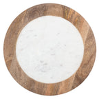 Velmora™ Gemma Modern Abstract Agate Corner Side Table, White Marble