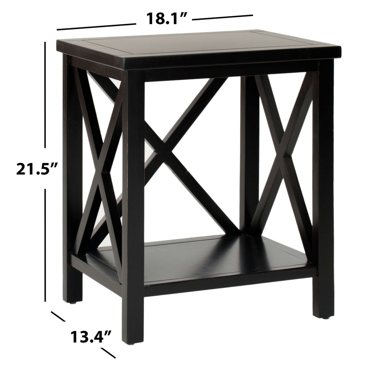 Velmora™ Candence Cross Back End Table Black