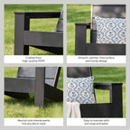 Velmora™ Ezra Outdoor HDPE Adirondack Chair, Black