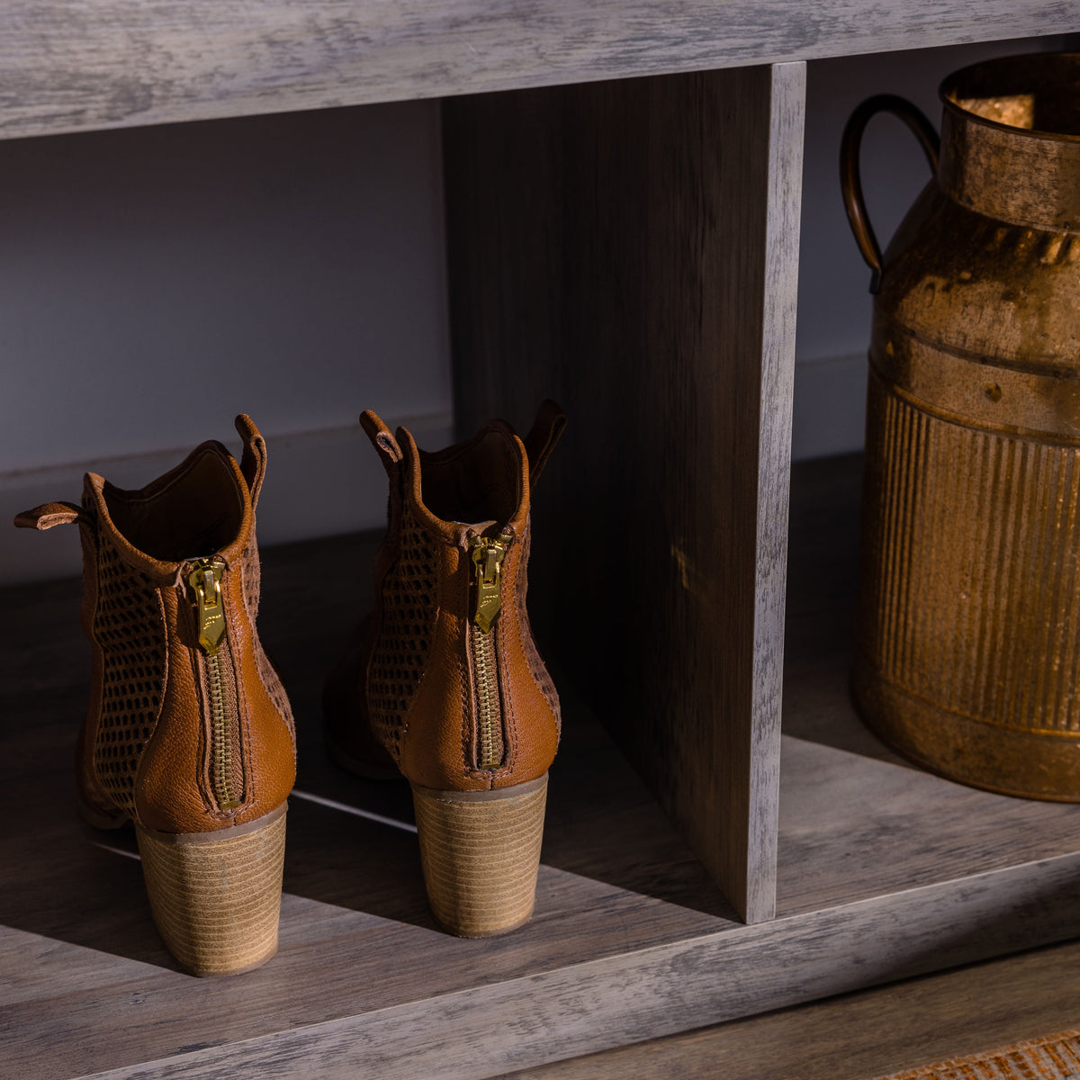 Velmora™ 3 Cube Storage Organizer, Rustic Gray