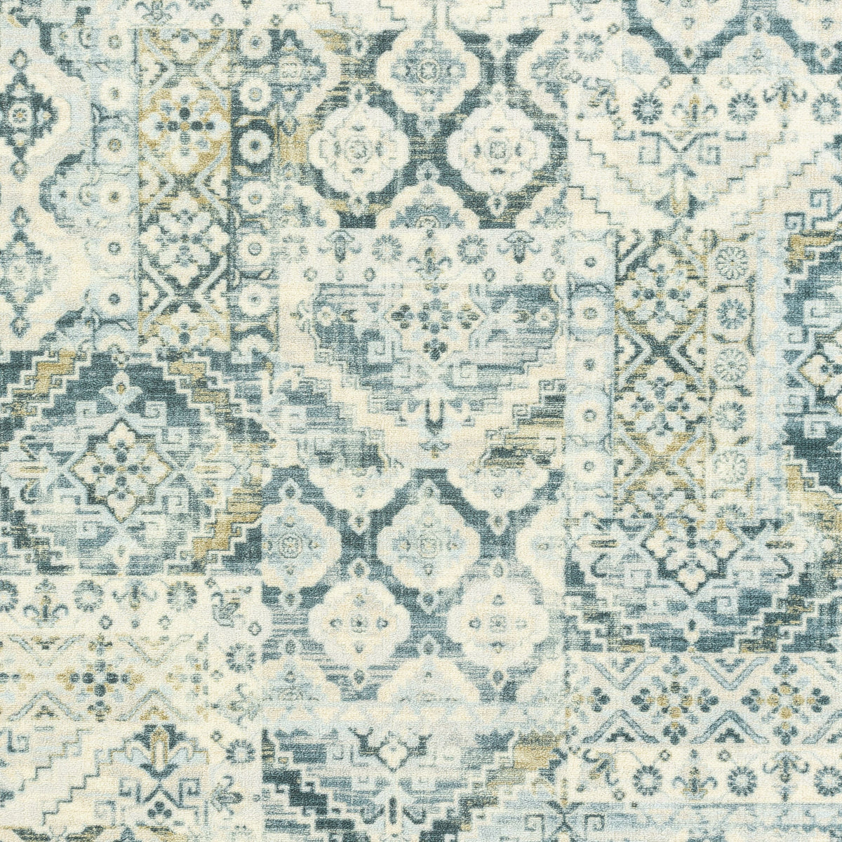 Velmora™ Patchwork Loop Print Blue Green Indoor Area Rug, 5' x 7'