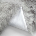 Velmora™ Grey Faux Fur Area Rug, Non-Skid, 30 in x 46 in