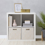 Velmora™ 4 Cube Storage Organizer, White Texture