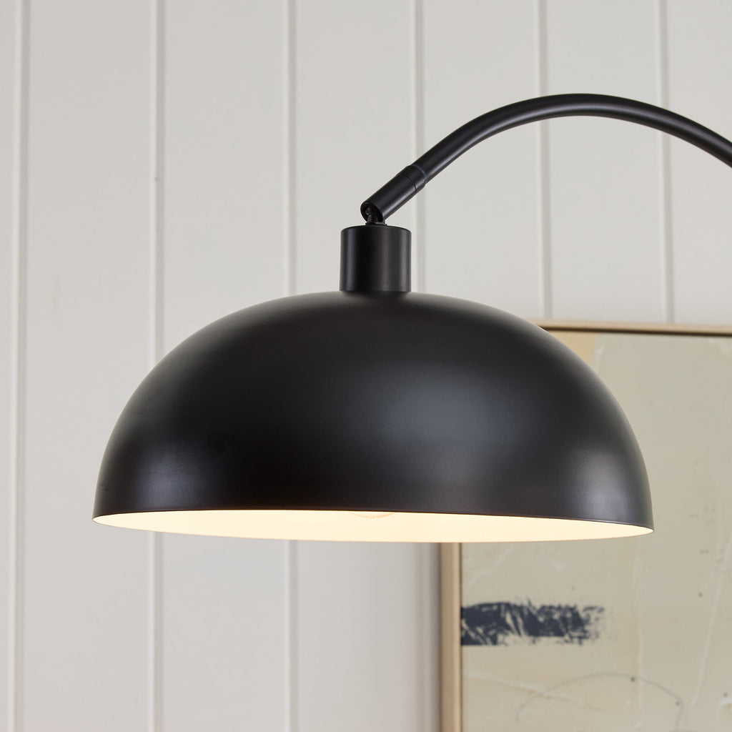 Velmora™ Black Finish Arch Dome Floor Lamp