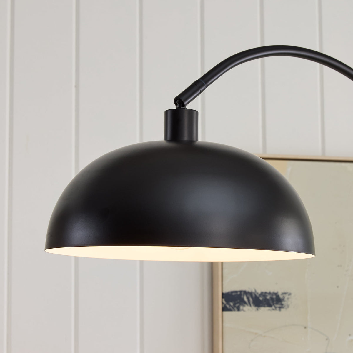Velmora™ Black Finish Arch Dome Floor Lamp