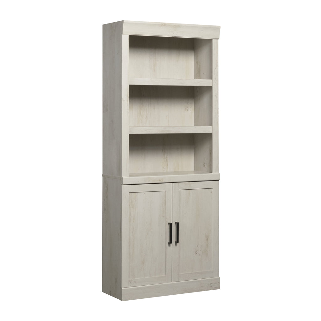 Velmora™ Glendale Bookcase With Doors, Rustic White Finish