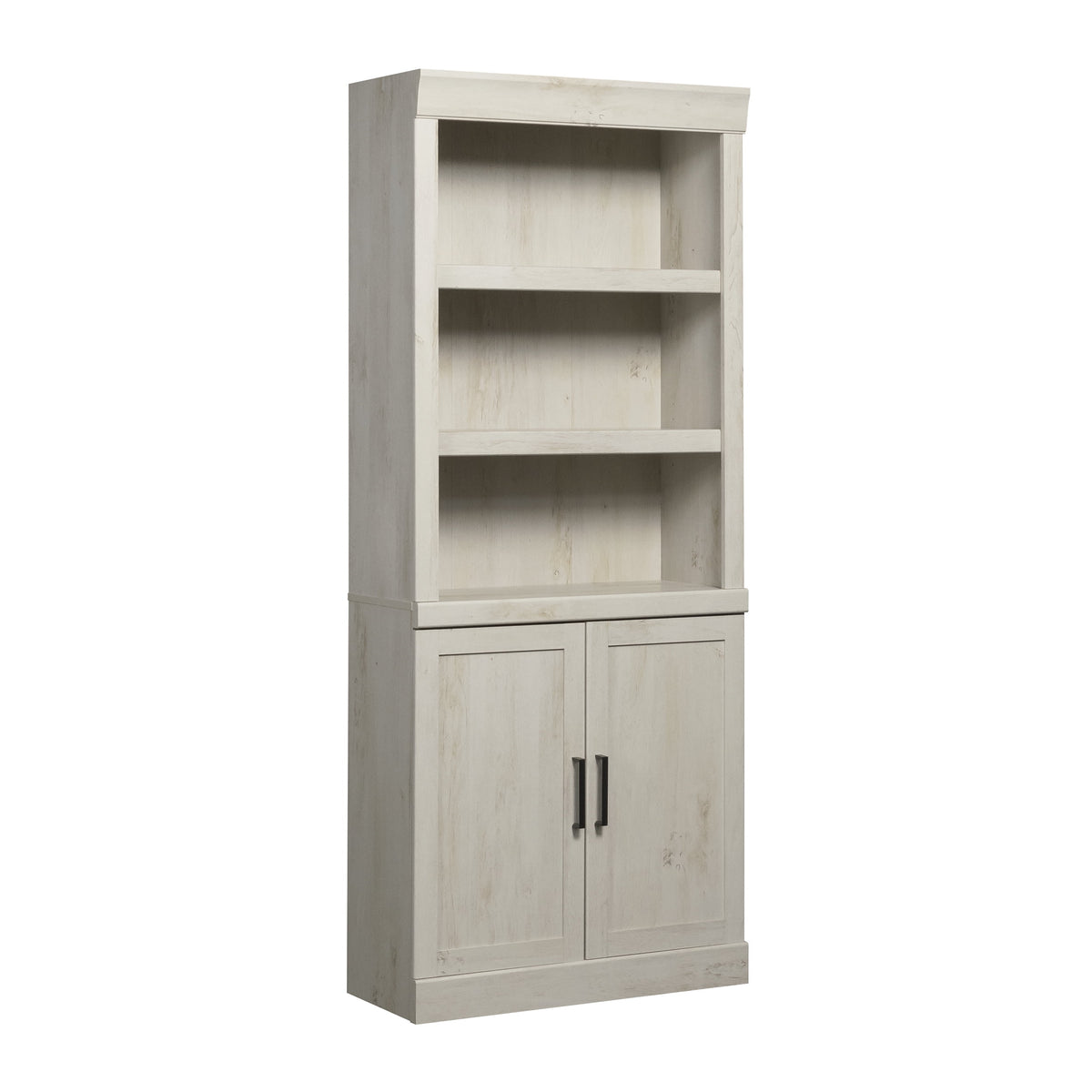 Velmora™ Glendale Bookcase With Doors, Rustic White Finish